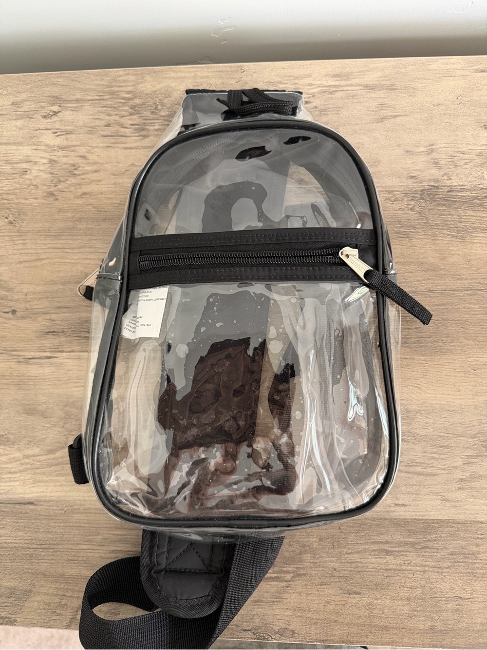 EastSport Clear PVC Mini Backpack Black